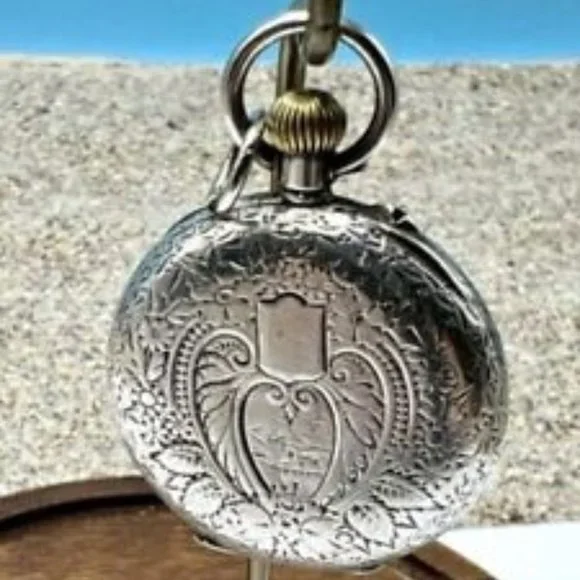 Antique Sterling Silver Open Face Fob/Pocket Watch - Picture 4 of 9